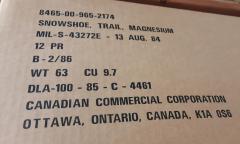 US Magnesium Snowshoes with Bindings, Surplus, Unissued.