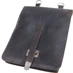 NVA map case, leather, black, surplus.