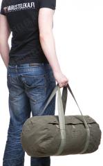 JNA duffel bag, olive drab, surplus.