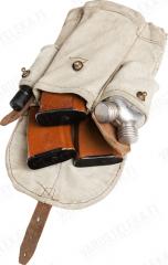Soviet AKM magazine pouch, tan, surplus. Magazines, oil bottle and cleaning kit not included.