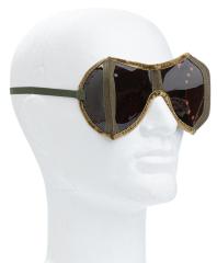 BW foldable sun/dust goggles, with pouch, surplus.