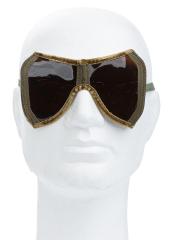 BW foldable sun/dust goggles, with pouch, surplus. 