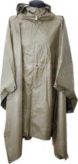 BW rain poncho, rubberized, surplus