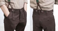 Czechoslovakian trouser braces, green, surplus.