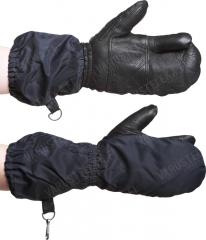 Swiss mittens with trigger finger, black, surplus