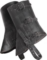 Swiss leather gaiters, used. 