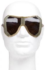 BW foldable sun/dust goggles, with pouch, surplus.