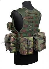 Dutch MOLLE pouch, grenade, surplus. An example of the pouch attached to a vest.