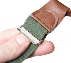 Czechoslovakian trouser braces, green, surplus.
