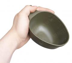 Swedish Rigid Plastic Cup, Green, Surplus.