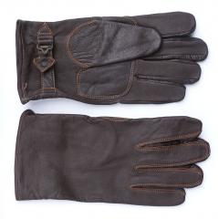 Swedish Leather Gloves, Brown, Surplus.