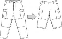 Sewing service, trousers to shorts.