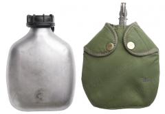 Finnish water bottle, ca 0.85 l, steel.