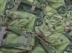 SwedishLK 35 rucksack, surplus. A proper mixed lot, but all are serviceable.