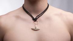 Leather string, ca. one meter.