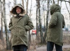 US M51 Fishtail Parka, with liner, reproduction. Hood with faux fur sold separately
