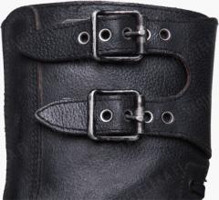 French BM65 double buckle boots, black, surplus.