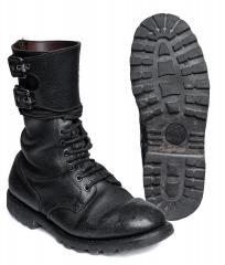 French BM65 double buckle boots, black, surplus. 