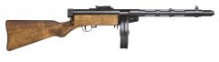 Finnish M/31 Suomi SMG, with muzzle brake, deactivated. 