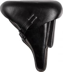 Wehrmacht P08 holster, black leather, reproduction Wehrmacht P08 holster, black leather, reproduction