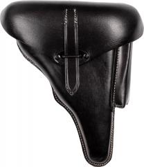 Wehrmacht P38 holster, hard shell, black leather, reproduction Wehrmacht P38 holster, hard shell, black leather, reproduction