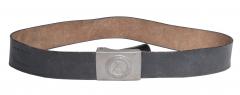 NVA leather belt, black, surplus. 