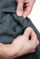 Swiss Wool Trousers, Surplus. The pocket closure button. You can never be too safe?