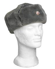 NVA Fur Hat, Gray, Surplus.