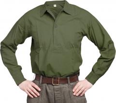 Swedish M59 service shirt, green, surplus.