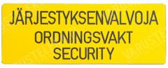 Security personnel tag. 