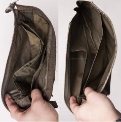 BW toiletry bag, olive drab, surplus. There's variance in the exact pocket layout on the inside.