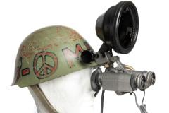 Polish NS-71 Night-Vision Device, Surplus. Attaches to the brim of a steel helmet but can be adapted to alternative headband systems with some ingenuillity.