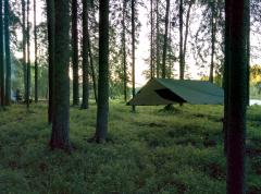 DD Hammocks 3x3 Tarp, Olive Green.