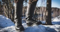 Finnish leather jackboots, surplus.