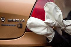 Swedish leather mittens, white, surplus.