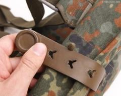BW Gas Mask Bag, with Carrying Strap, Flecktarn, Surplus.