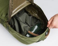 Särmä TST Patrol pack. A simple hydration bladder compartment inside. Pictured with a Source WLPS 3L bladder.