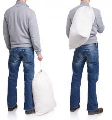 BW laundry bag, white, surplus.