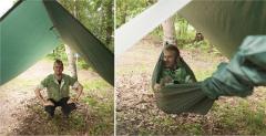 DD Hammocks 3x3 Tarp, Olive Green. 