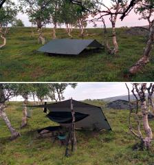 DD Hammocks 3x3 Tarp, Olive Green.