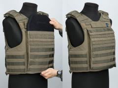 Sioen Ballistics Tacticum Vest, NIJ IIIA. Front plate pocket and Medium size standard SAPI cut plate.