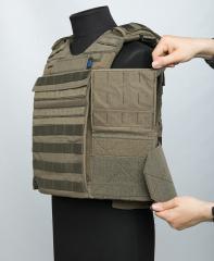 Sioen Ballistics Tacticum Vest, NIJ IIIA. Side hook-and-loop closure.