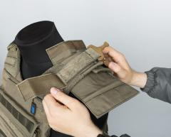 Sioen Ballistics Tacticum Vest, NIJ IIIA. Shoulder adjustment.