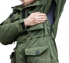 Särmä Windproof Smock. A view of the armpit ventilation.