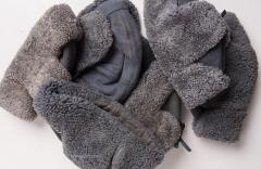Finnish fur hat, gray, surplus.