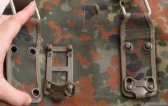 BW Gas Mask Bag, with Carrying Strap, Flecktarn, Surplus.