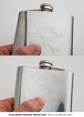 Hip flask, 24 cl (8 fl oz), stainless steel. 