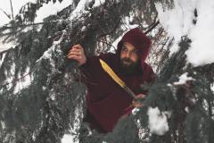 Jämä Blanket Shirt. Noble Crimson color.