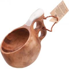 E. Koivumaa Kuksa, two holes, with reindeerbone E. Koivumaa Kuksa, two holes, with reindeerbone