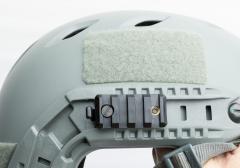 Ops-Core FAST Base Jump Military Helmet. Picatinny Adapter attached onto the ARC rail.